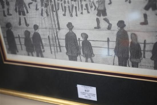 § Laurence Stephen Lowry (1887-1976) The Football Match 10.5 x 14.5in.